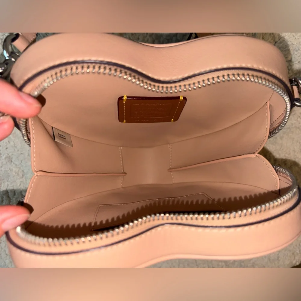 Coach Heart Crossbody
With Quilting in Buff Silver Hardware - Picture 8 of 9